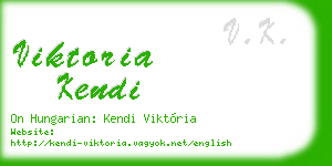 viktoria kendi business card